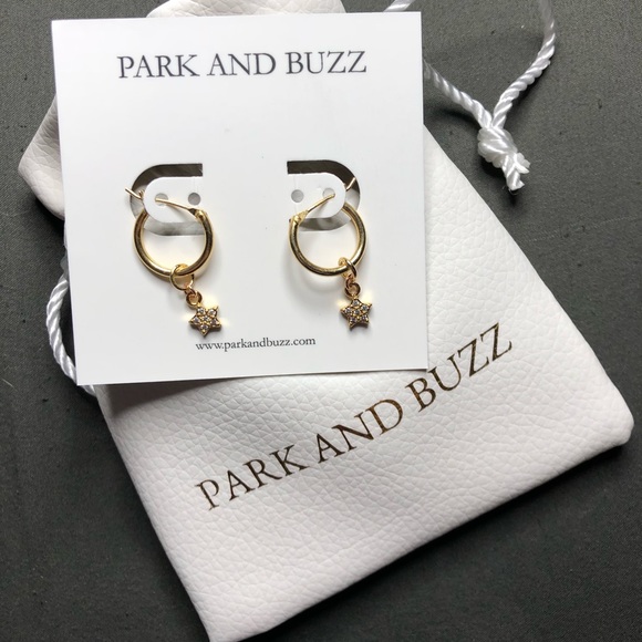 Park and Buzz Jewelry - Park and Buzz Star Hoops